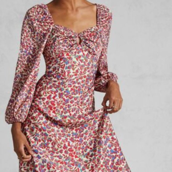 *Host Pick* BNWT Anthropologie Sachin & Babi Floral MIDI Dress size 6 Petite. - Picture 4 of 5